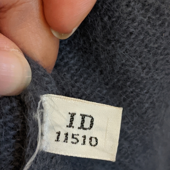 Vintage Sportscraft Lambs Wool Angora Gray Cardigan Sweater 16 - Picture 5 of 14